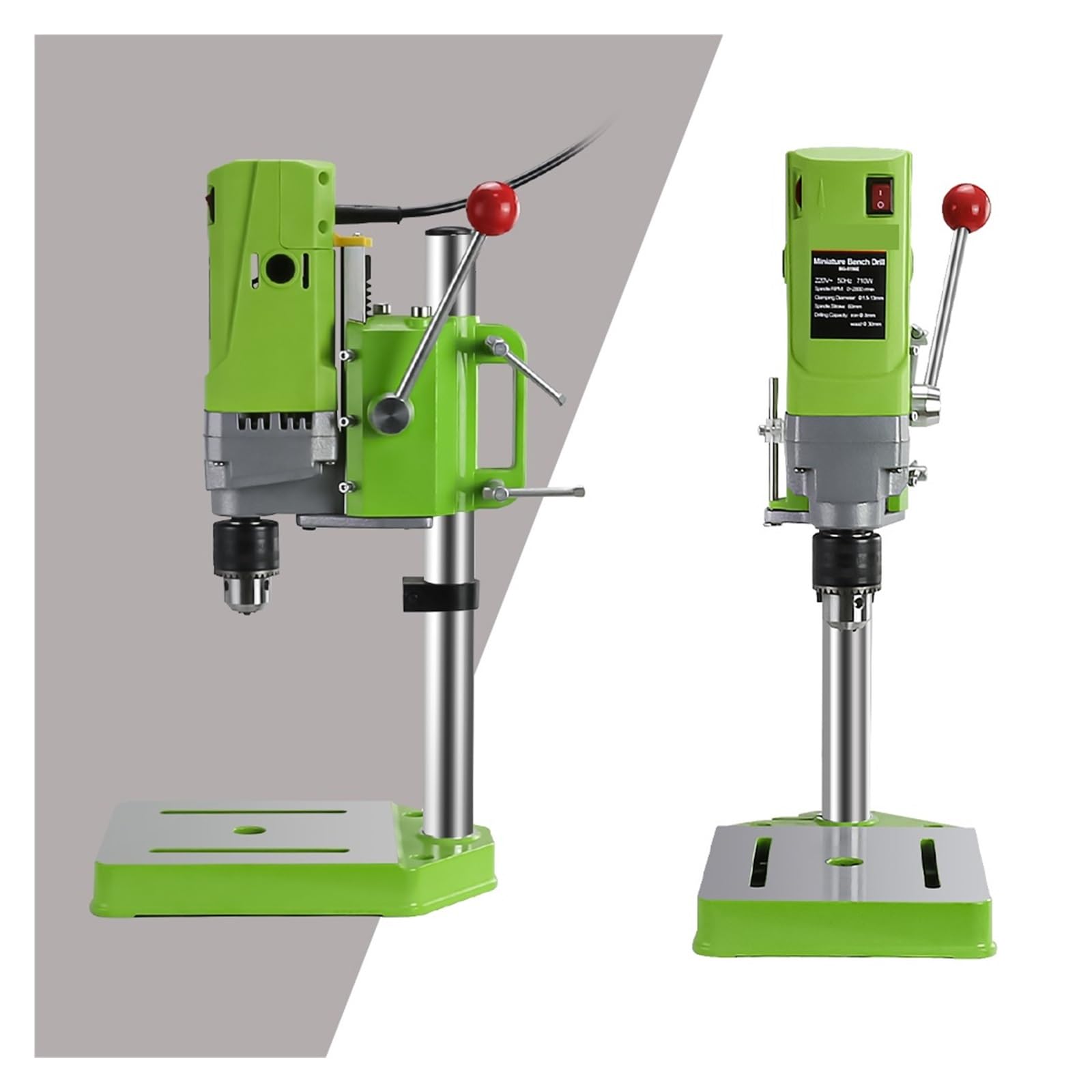 Taladro de columna Taladro De Banco, Taladro De Mesa De Velocidad Variable, 6 Velocidades, Verde, Taladro De Banco, Taladro De Banco(710W)