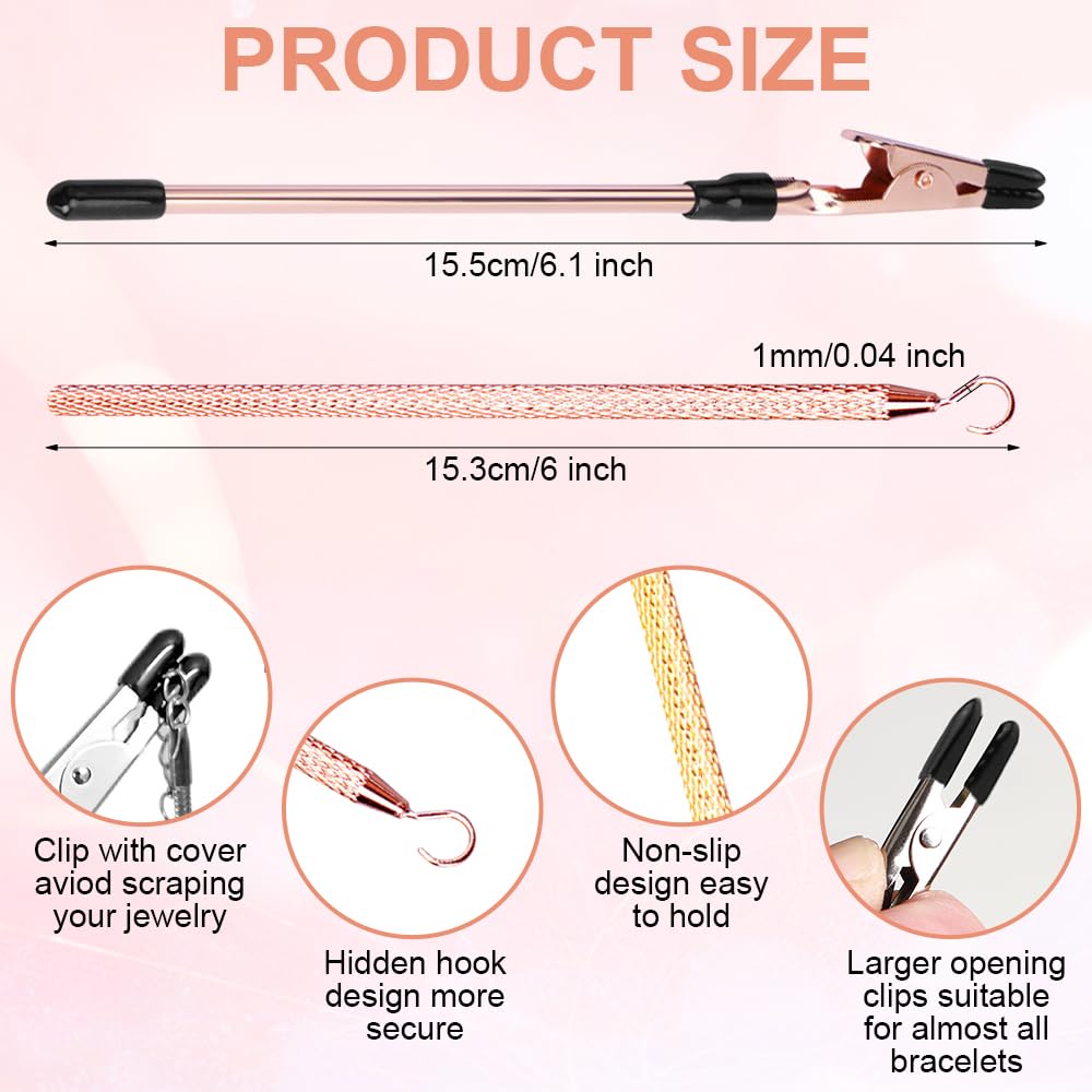 Outil d'aide pour bracelet – Outil d'aide pour bracelet à mettre sur vous-même, aide pour bijoux, colliers, montres, fermetures éclair pour ajuster les travaux manuels