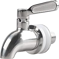 Vista 7 de Grifo de acero inoxidable dorado para dispensador de agua, grifo de repuesto para tarro de vidrio MUGLIO
