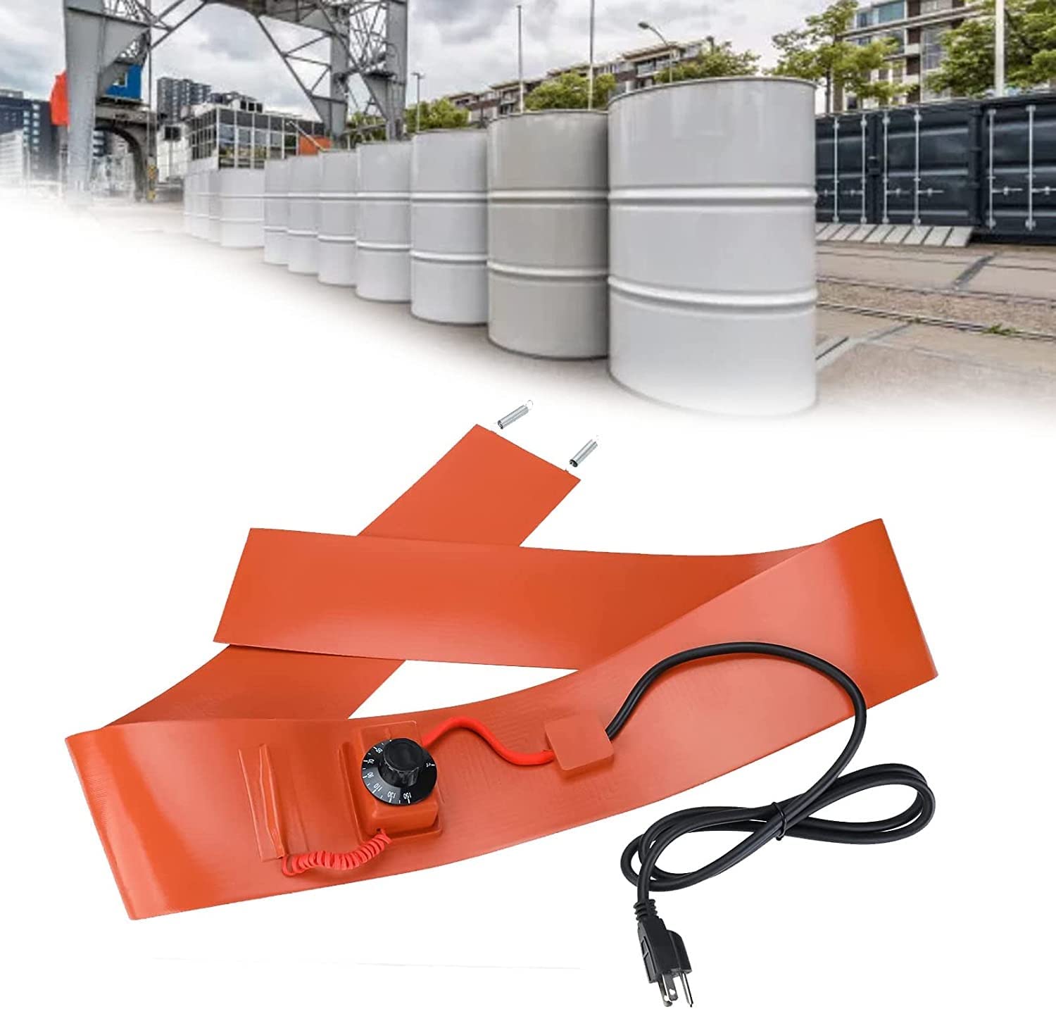 Metal Drum Heater Silicon Oil Drum Heater 55 Gallon Metal Drum Heater,  2-layer Silicone Metal