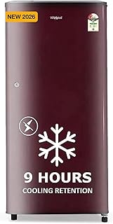 Whirlpool 184 L 2 Star Direct-Cool Single Door Refrigerator (205 WDE CLS 2S SHERRY WINE-Y, Red, 2026 Model)