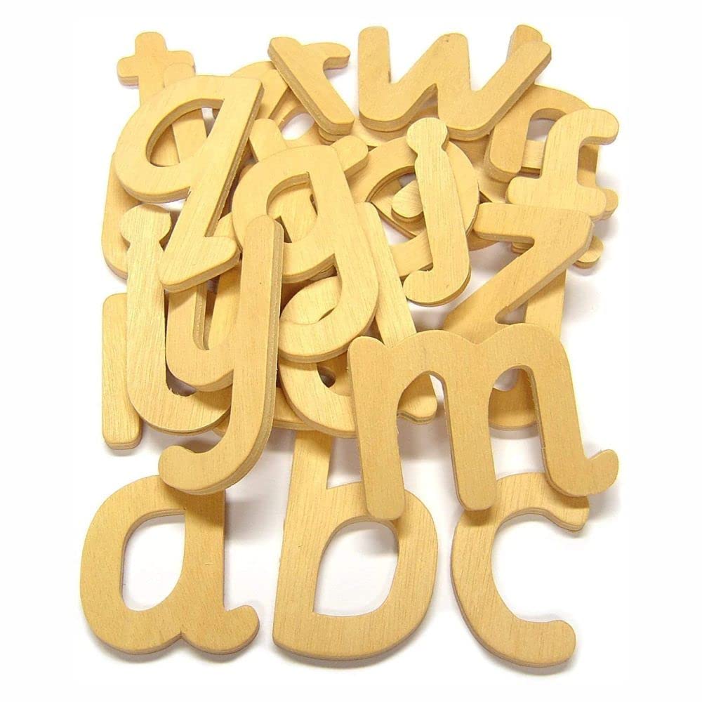 Ace Crafts 26 Lower Case Wooden Letters A to Z - School Crafts, Wooden Letters for Scrapbooking & DIY Decorations