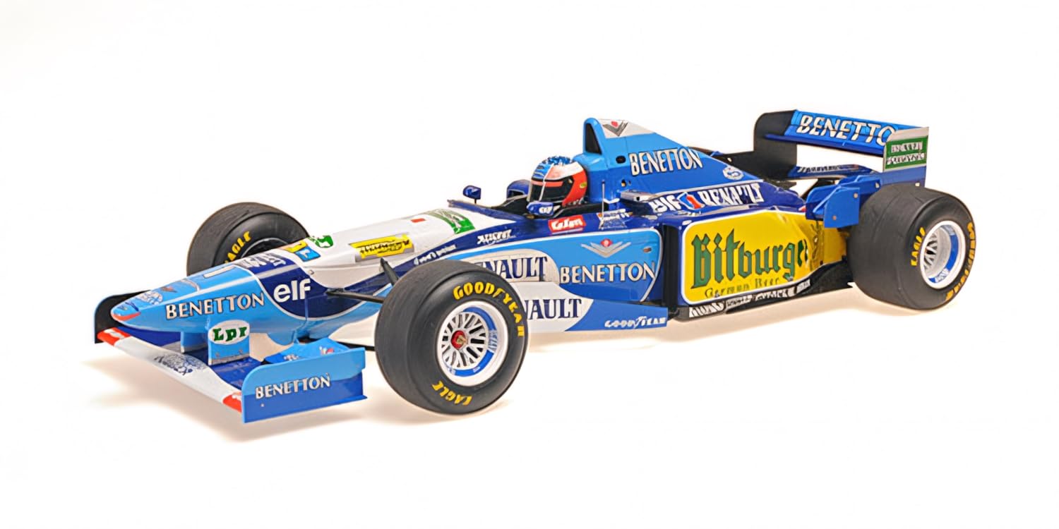 Minichamps 517952101 - Benetto. Renaul. B195 Michael Schumacher Winner European GP World Champion 1995 - Scala 1/12 - Auto in Miniatura da Collezione