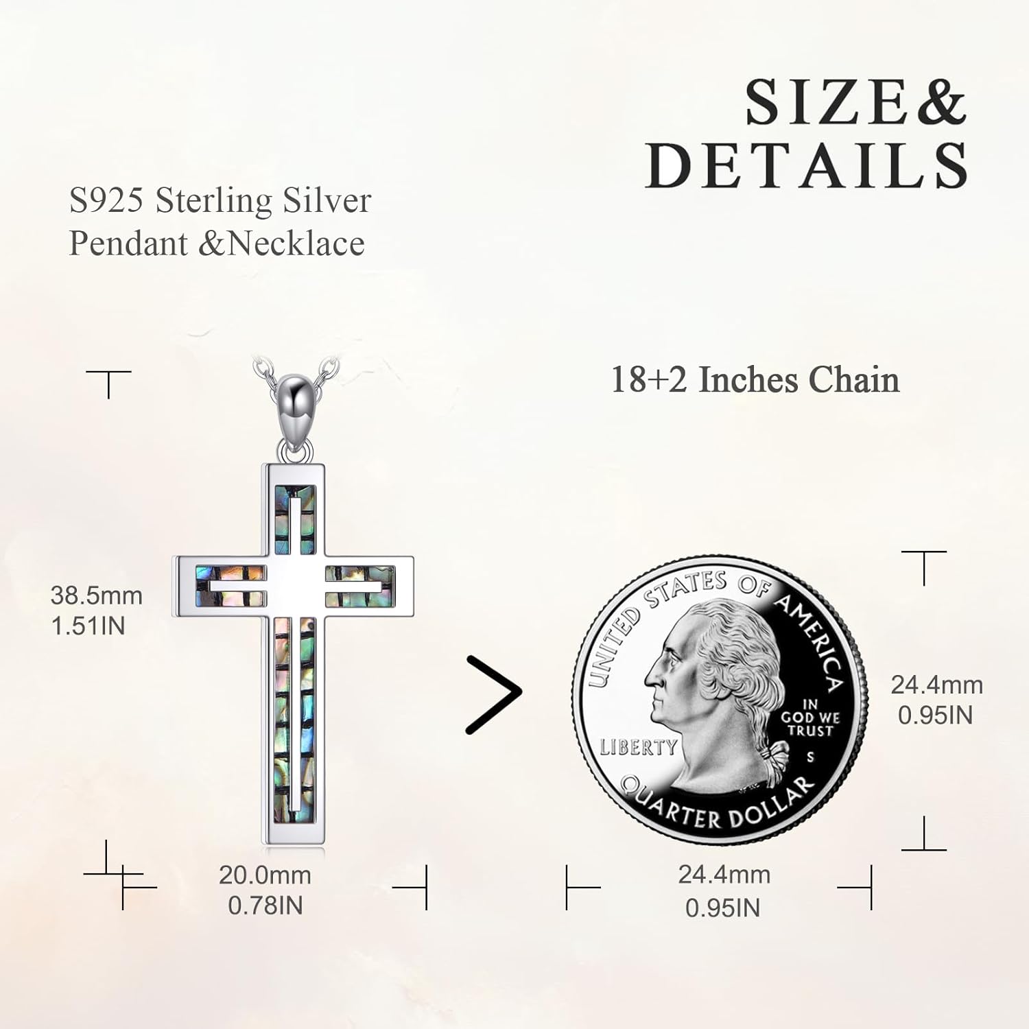 VONALA Cross Necklace for Women 925 Sterling Silver Crucifix Pendant Christian Jewelry Gifts for Women Men - Image 4