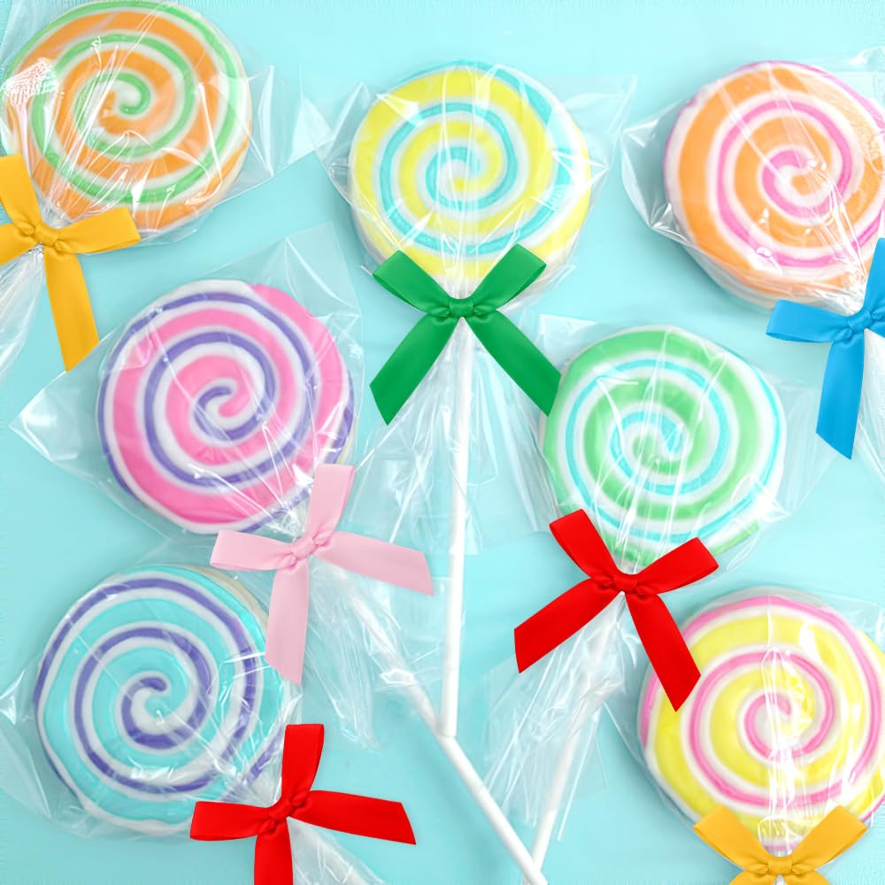 Produktbild von 50 Stück Geschenkschleifen Mix - Mini Schleifen Zum Basteln Mit Twist Ties Für Geschenke