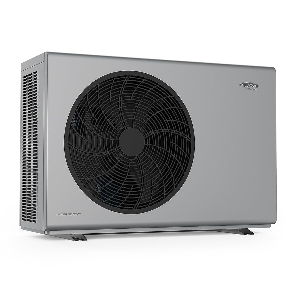 Pompe À Chaleur Air-Eau Monobloc Grise HEAT R290 7 kW, Monophasé avec Einzelventilator, A+++ Efficacité Énergétique, Pour Chauffage Et Eau Chaude