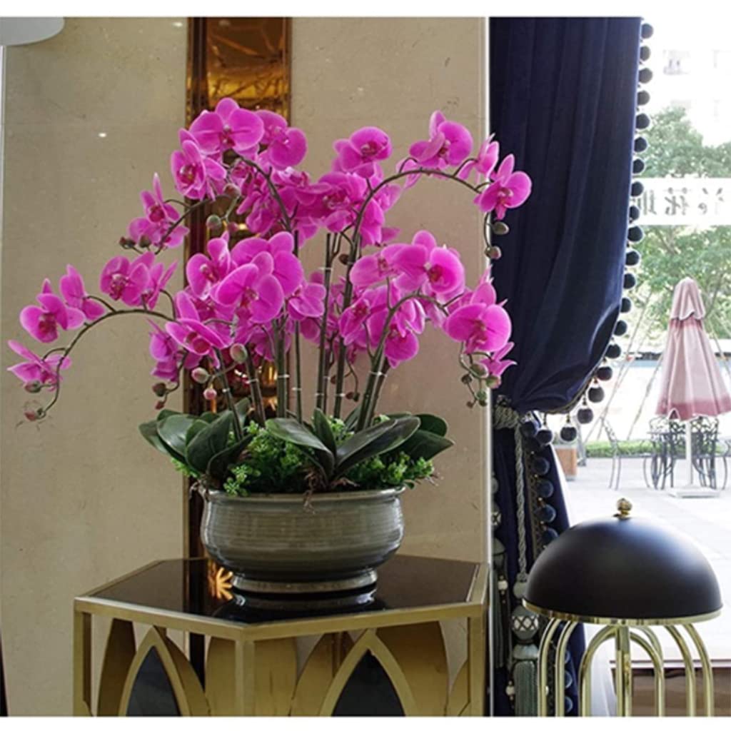 Künstliche Phalaenopsis-Blume mit Topf, große Kunststoff-Orchidee für Zuhause, Hotel, Hochzeit, Party, Tischdekoration, Mittelstück