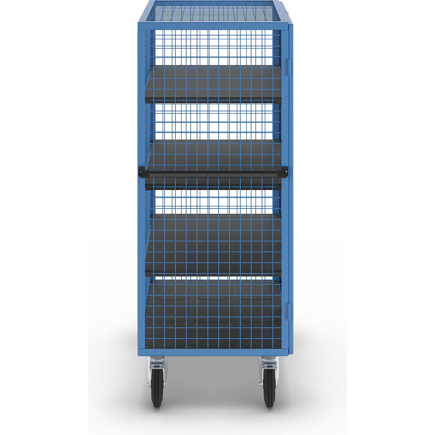 eurokraft | Etagenwagen | Doppelflügeltür | 3 Etagenböden | lichtBlau