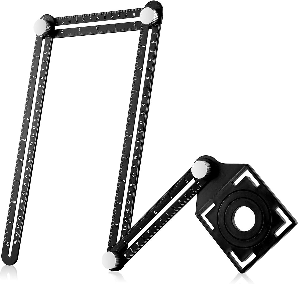 MINGPINHUIUS Multi Angle Measuring Ruler, Ankace Premium Aluminum Alloy Ultimate Template Tool/Layout Tool Measurement for Handymen, Builders, Craftsmen, DIY-ers (4-Sided)