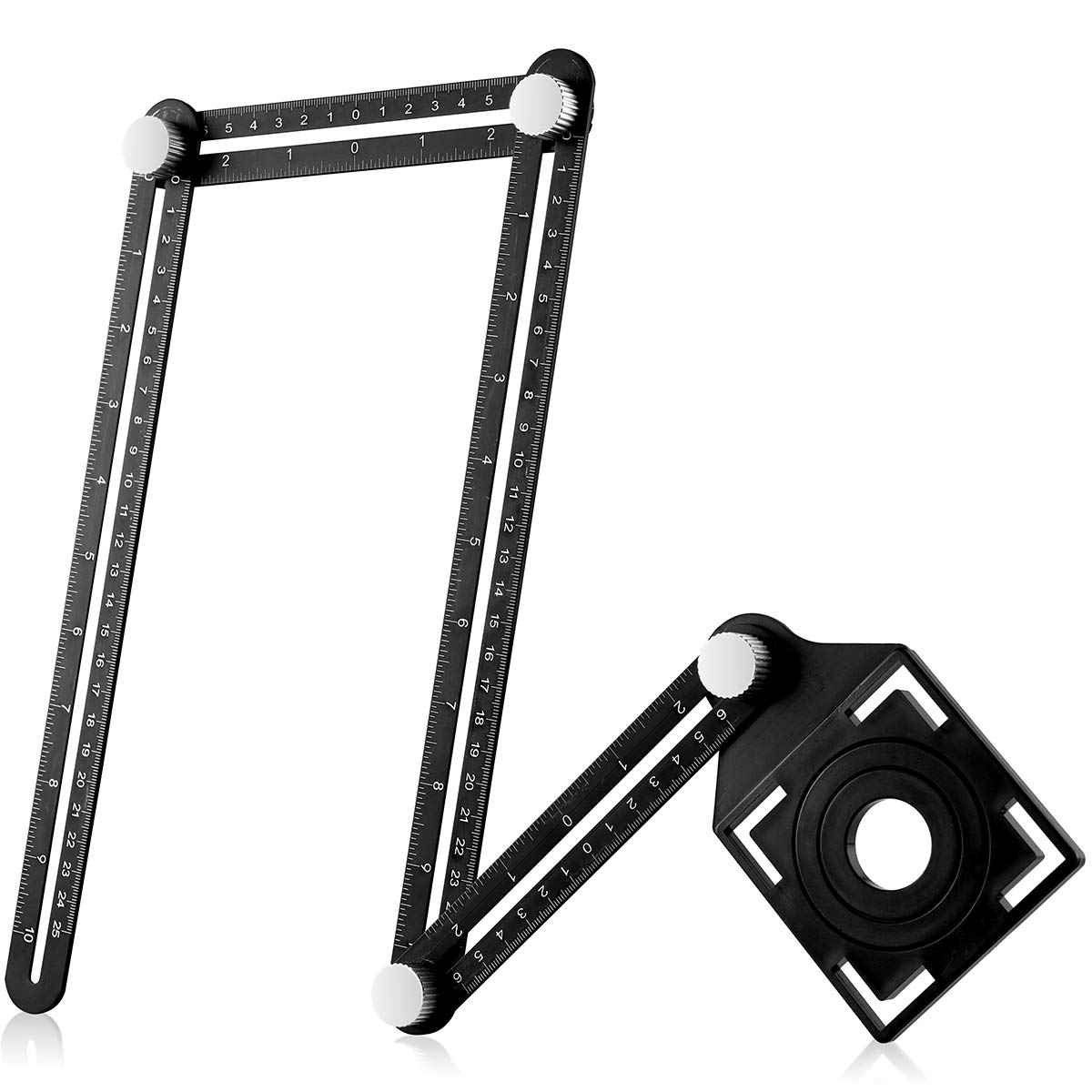 MINGPINHUIUS Multi Angle Measuring Ruler, Ankace Premium Aluminum Alloy Ultimate Template Tool/Layout Tool Measurement for Handymen, Builders, Craftsmen, DIY-ers (4-Sided)