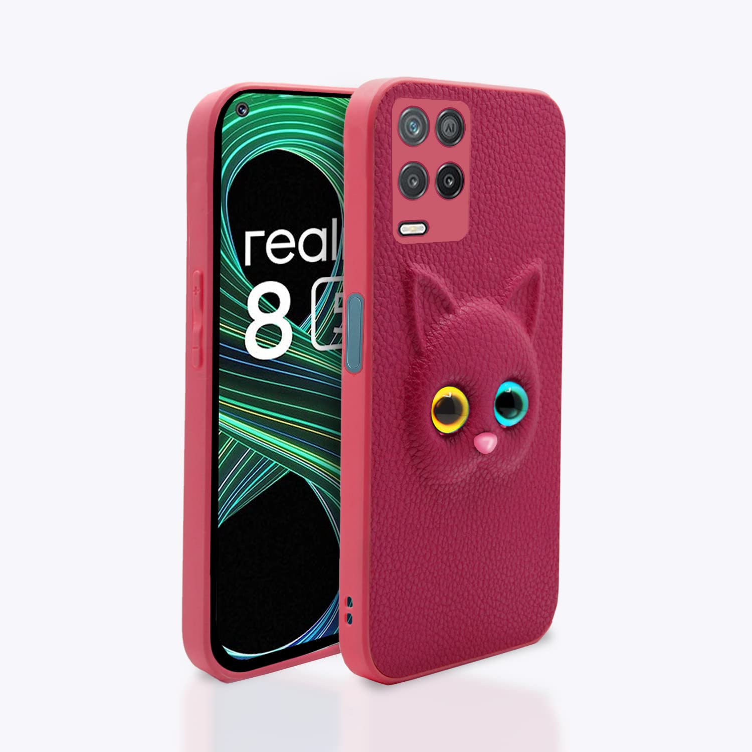 Pikkme Realme 8 5G/8s 5G/Narzo 30 5G Back Cover for Girls | Cute Cat Leather Finish | Soft TPU Case (Pink) (B0BGMF5W6L) Amazon Price History, Amazon Price Tracker
