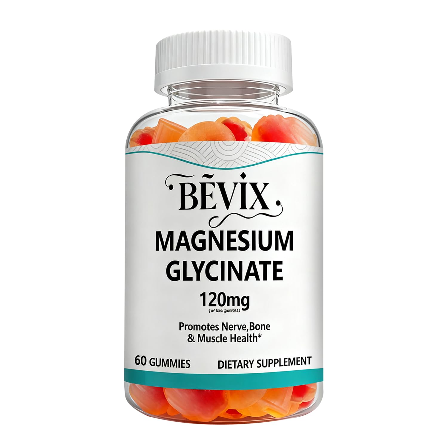 Magnesium Glycinate Gummies 120mg, 60 Gummies