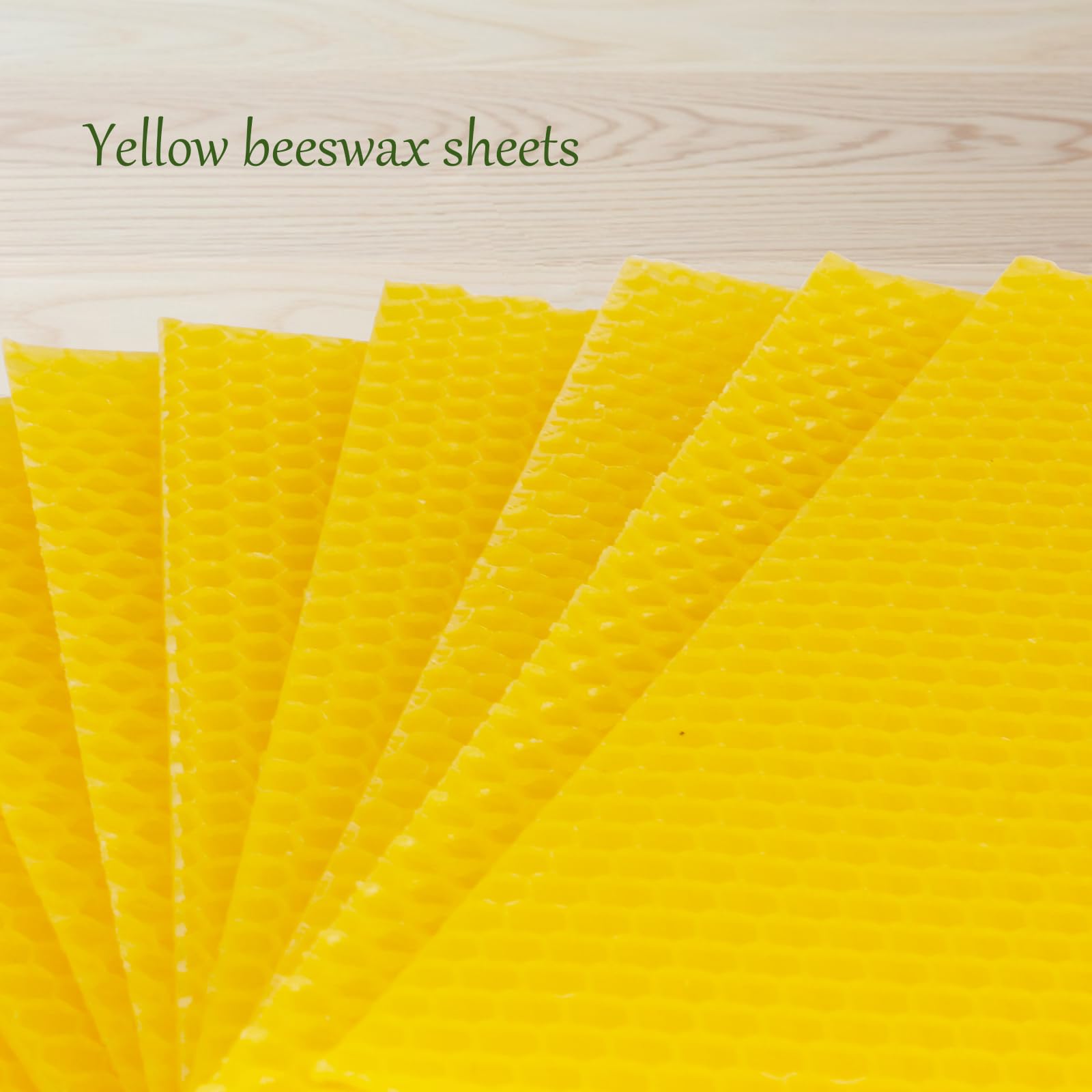 Kit de fabricación de velas de cera de abeja para niños, 12 hojas de cera de abeja de colores amarillos brillantes para hacer velas, kit de rollo de velas de cera de abeja natural para adultos, hojas