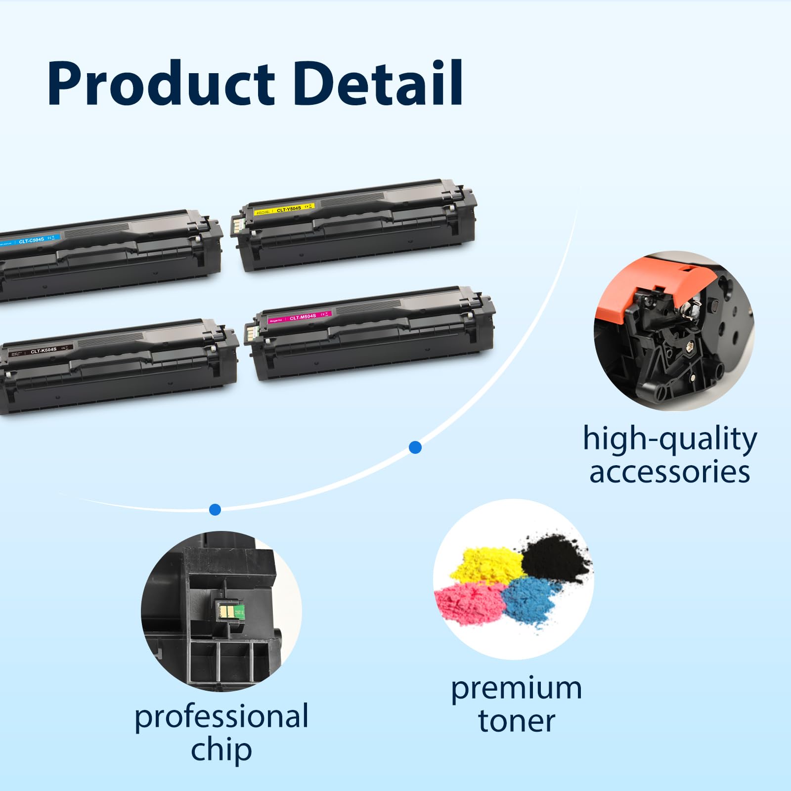 MYCARTRIDGE compatibile per Samsung CLT-P504C K504S per Samsung Xpress C1860FW C1810W CLX-4195FN CLX-4195FW CLX-4195N CLP-415N CLP-415NW (Nero, Ciano, Magenta, Giallo)