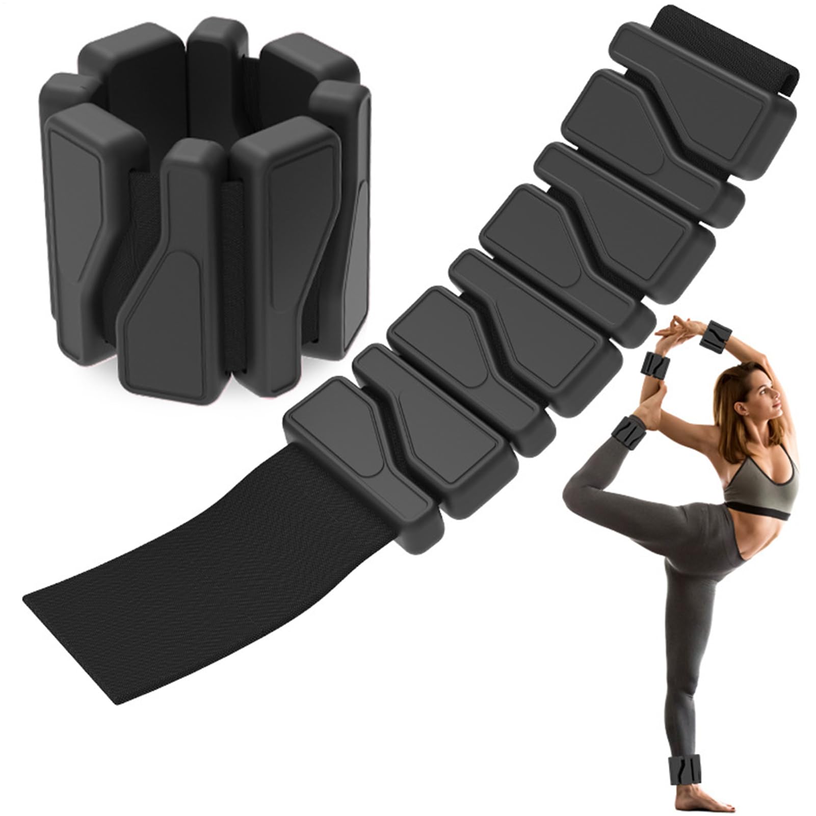 Waga Ankle, regulowana ręczna waga do pisania, 7,01 x 3,03 cala, miękki silikonowy pasek wygodny strój, sprzęt do treningu pilatesu do chodzenia, baletu, jogi, treningu fitness