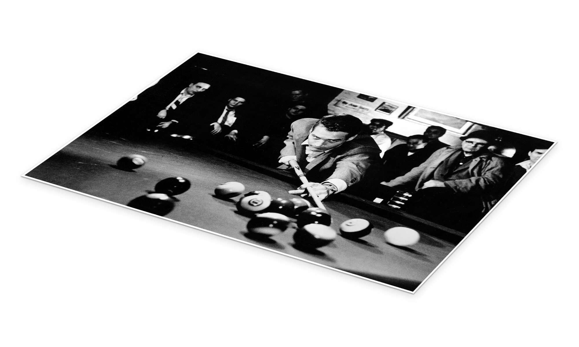 Posterlounge Paul Newman - Lo spaccone Poster | 130 x 90 cm Nero e Bianco Quadri Decorazione per pareti