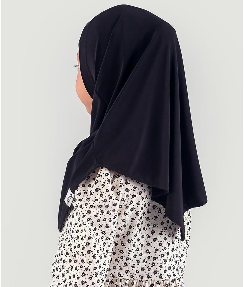 Modefa Islamic Girl Child Practical Amira Hijab Two Piece Muslim Scarf & Bonnet - Instant Easy Hijab