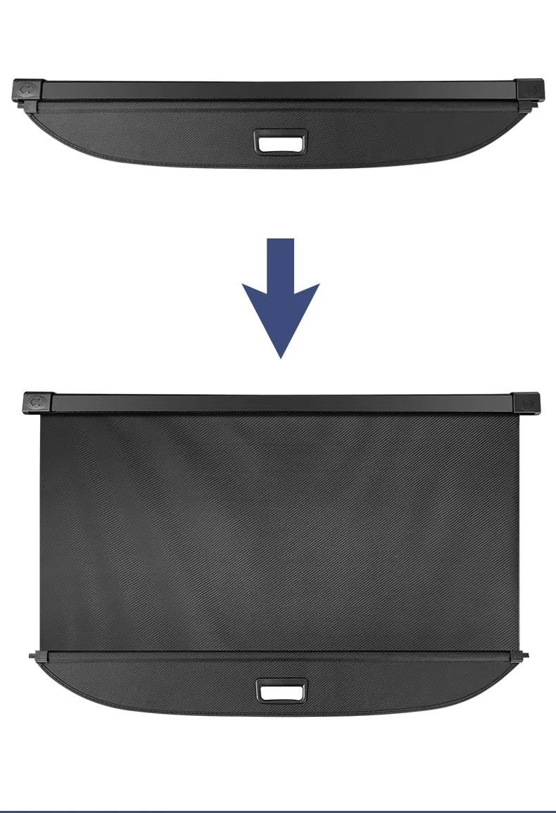 Parasole Tenda Coperture per Jaecoo J8 2025 5 Posti Bagagliaio Retrattile Copertura del Carico Portapacchi Scudo Privacy Accessori per Interni Auto Portaoggetti Cargo Cover(Canvas)