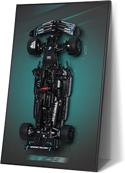 Display Wallboard for Technic Mercedes-AMG W14 E Performance Race Car,Wall Mount for 42171 Car Kit Model Not Included, Space-Saving Easy Assembly