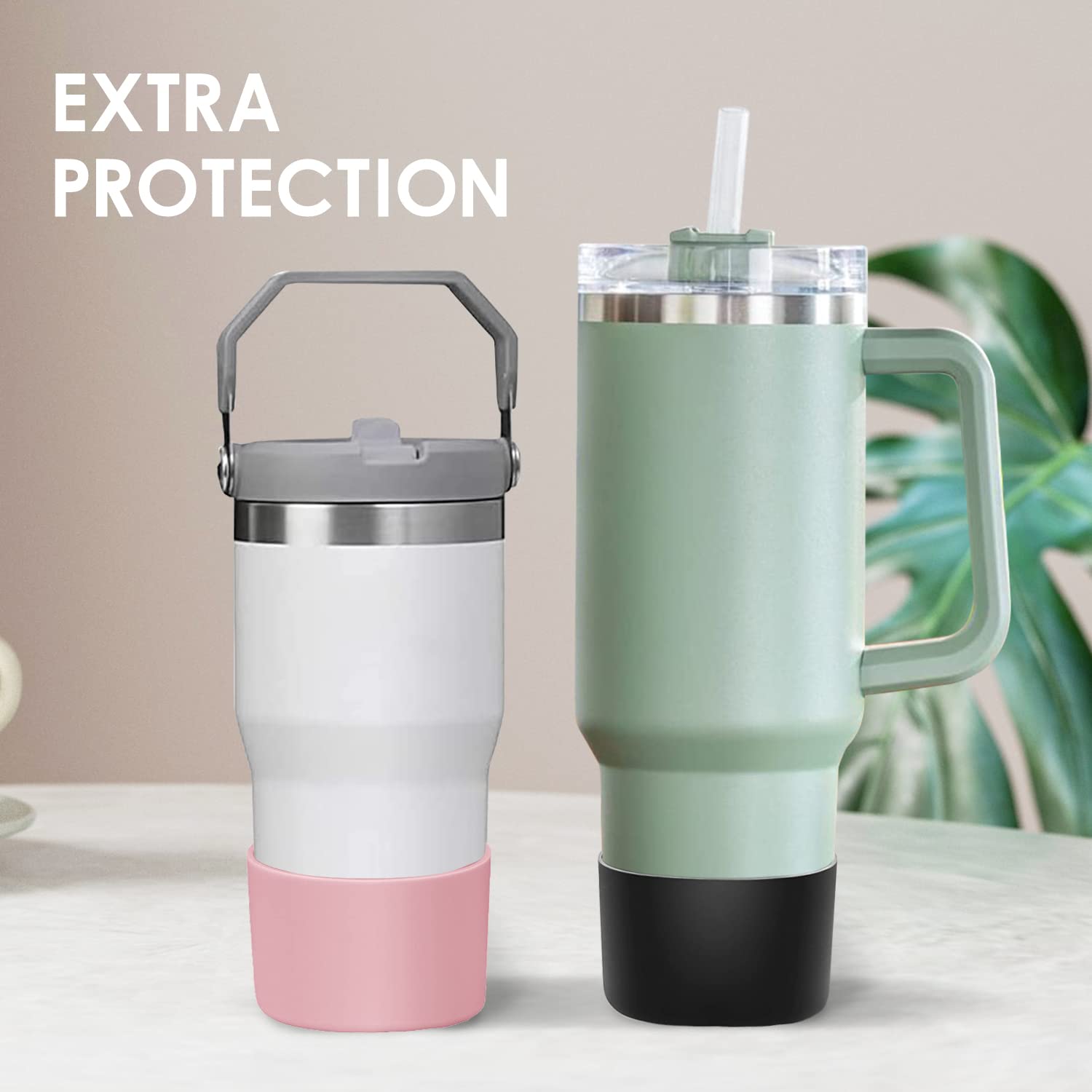Stanley Quencher Beschermhoes Bota De Silicona Para Stanley Quencher Adventure, Vaso De 40 Onzas Con Asa Y Stanley Iceflow De 20 Onzas Y 30 Onzas Accesorios Protectores Siliconen Beschermkap Fles
