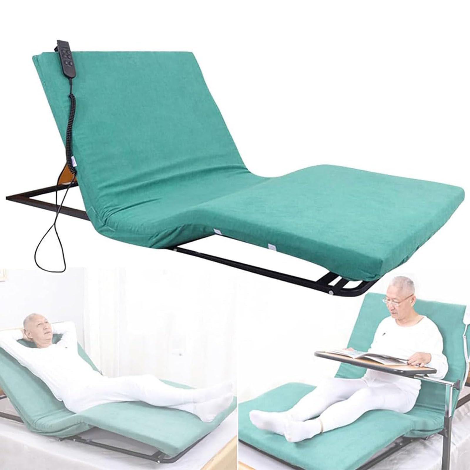 Dossier De Lit Électrique Réglable, Dossier Assis dans Le Lit, Oreiller De Soutien Électrique pour Lit avec Système De Pompe Électrique Et Housse De Matelas
