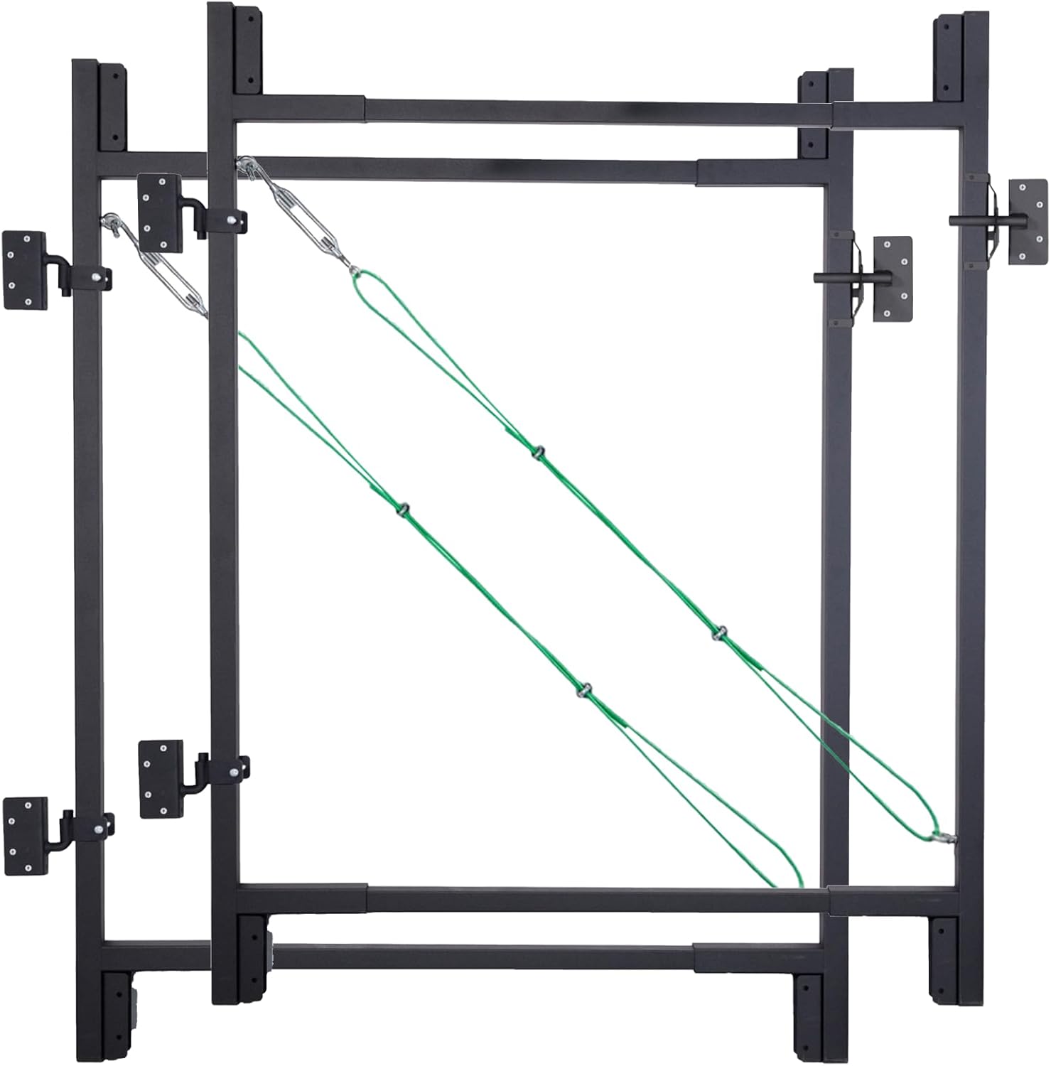 Heavy-Duty Adjustable Fence Gate Kit - 36" to 72" Wide DIY Gate Kit for Wooden Fence Using 1x4 & 2x4 Lumber, Complete Gate Kit for Building Sturdy 4 to 5 Foot Backyard Wood Gates /2 PCS