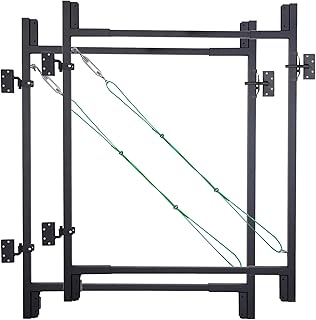 Heavy-Duty Adjustable Fence Gate Kit - 36" to 72" Wide DIY Gate Kit for Wooden Fence Using 1x4 & 2x4 Lumber, Complete Gate Kit for Building Sturdy 4 to 5 Foot Backyard Wood Gates /2 PCS