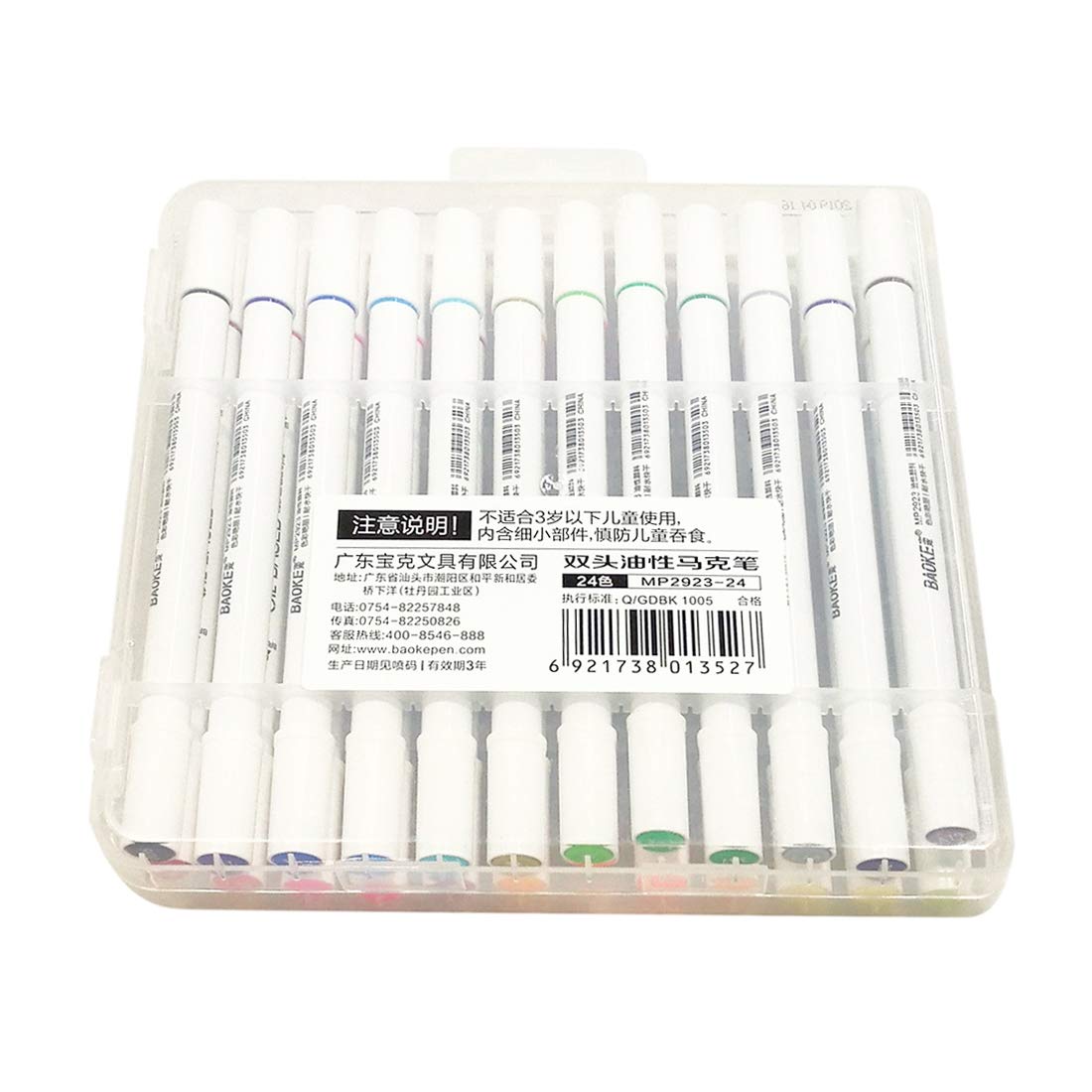 Forniture per Ufficio e Materiale Scolastico Ctj Pittura 24 PCS Student Mark Pen Set Art Doppio-Headed Penna Olio, 24 Colori CTJ