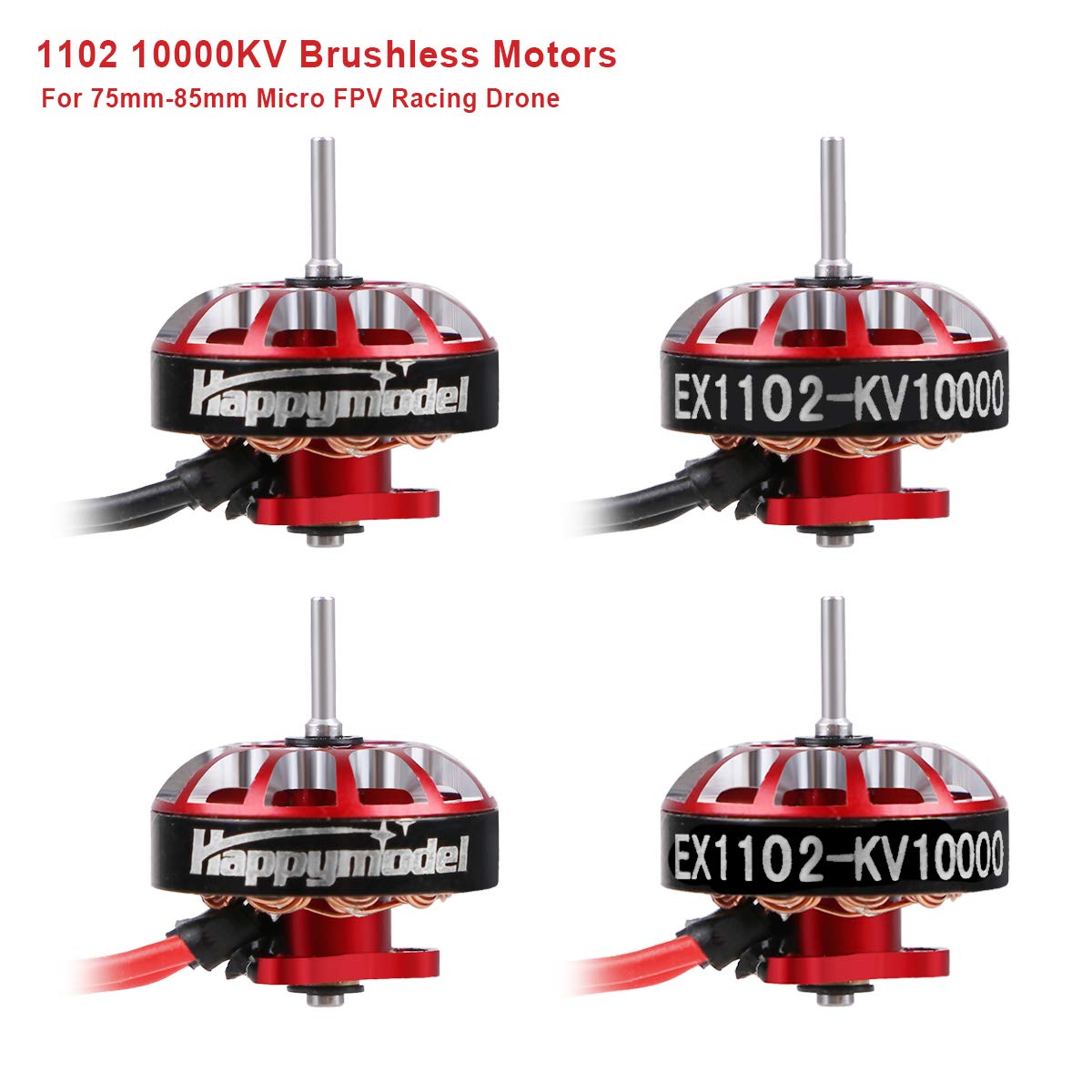 Buy 4pcs 1102 10000KV Brushless Motors 2S3S EX1102 Micro Drone Motor
