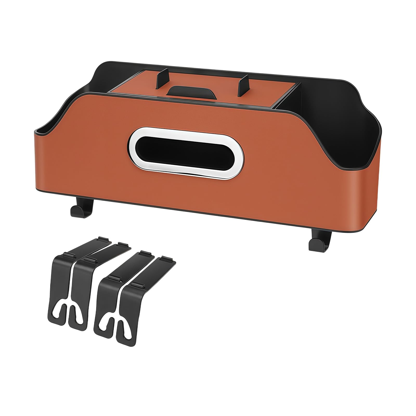 Kangnice Multifunctional Back with Compartments Hooks for Storage Tissues ABS Leather Car Accessory