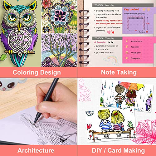 Ibayam FBA_IBAYAM Office Supplies For Women Men, Journal Planner Pens Colored Pens Fine Point Markers Fine Tip Drawing Pens Fineliner Pen For Desk Writing Note Taking Calendar Coloring Art Office thumb #4