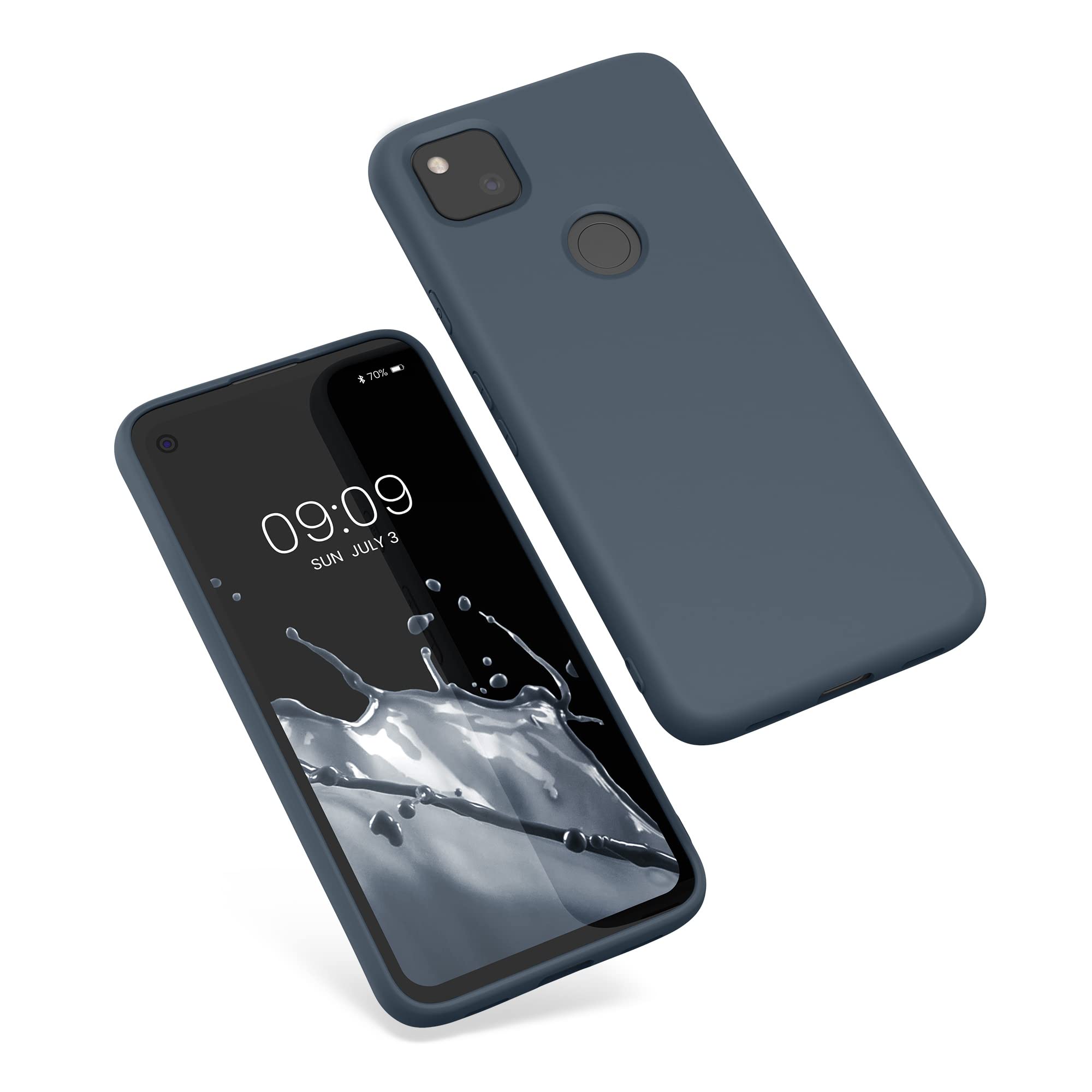 Kwmobile Cover In Silicone TPU Per Google Pixel 4 - Guscio Morbido Antiscivolo - Arancia Fruttata
