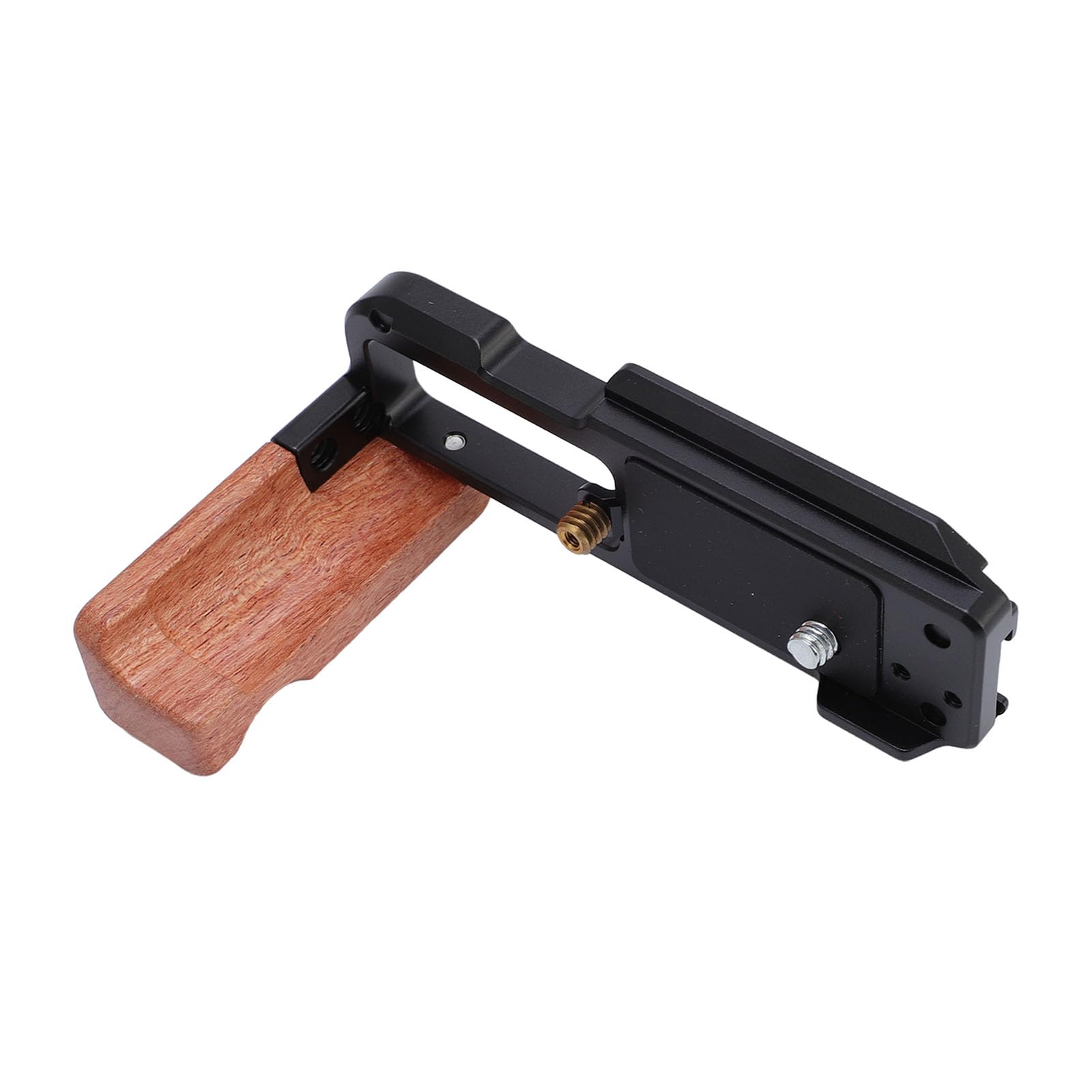 Cocoarm Impugnatura a L per Fotocamera con Base Arca e Manico in Legno, | Costruzione in Lega di Alluminio, Manico in Legno Massello, Fori Filettati da 1/4 Pollice, Accesso Completo a Batteria e