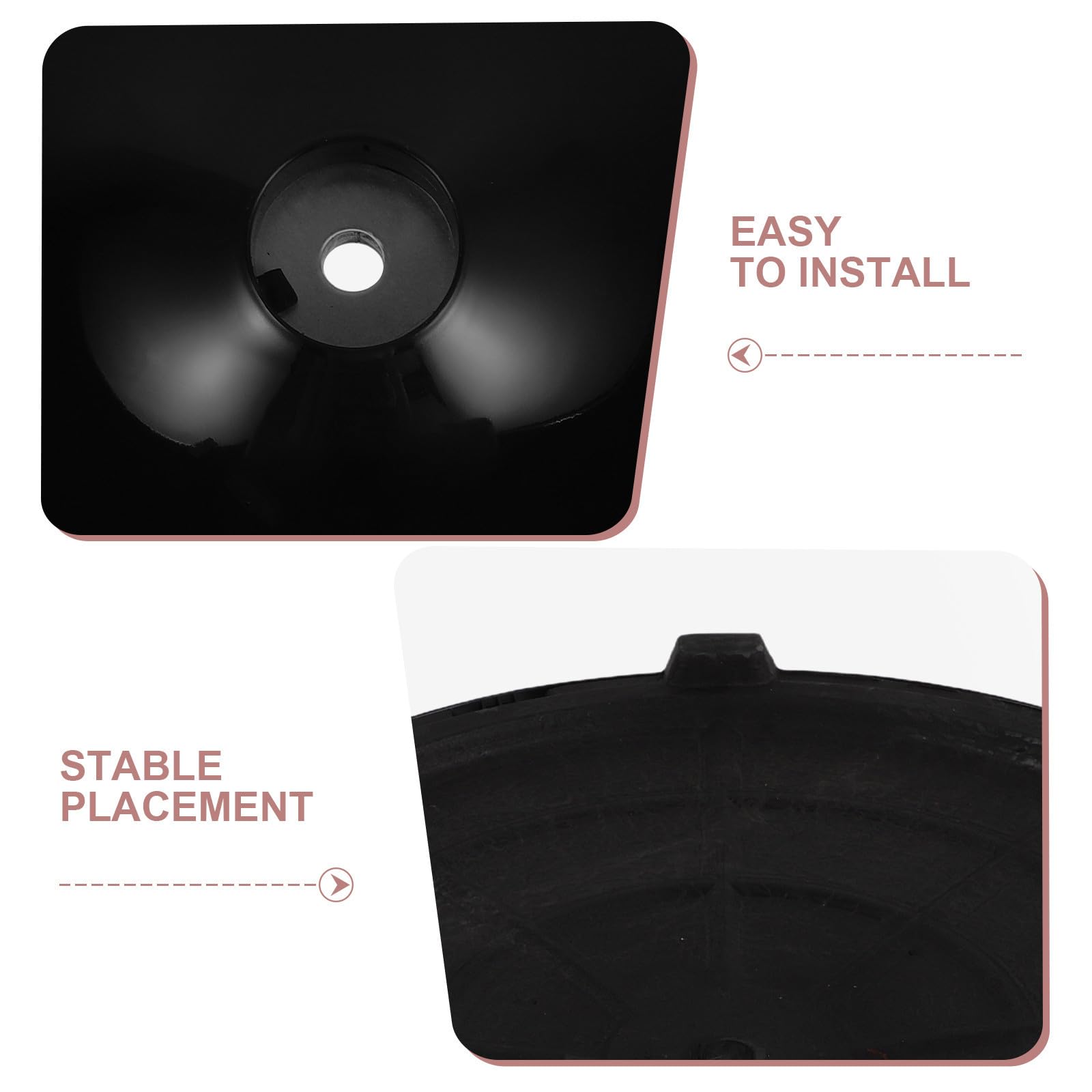 Garneck Base de Ventilador de Pie Negro de Plástico Soporte Estable y Antideslizante para Ventilador de Pie Adecuado en Fiesta Verano y Uso Hogar