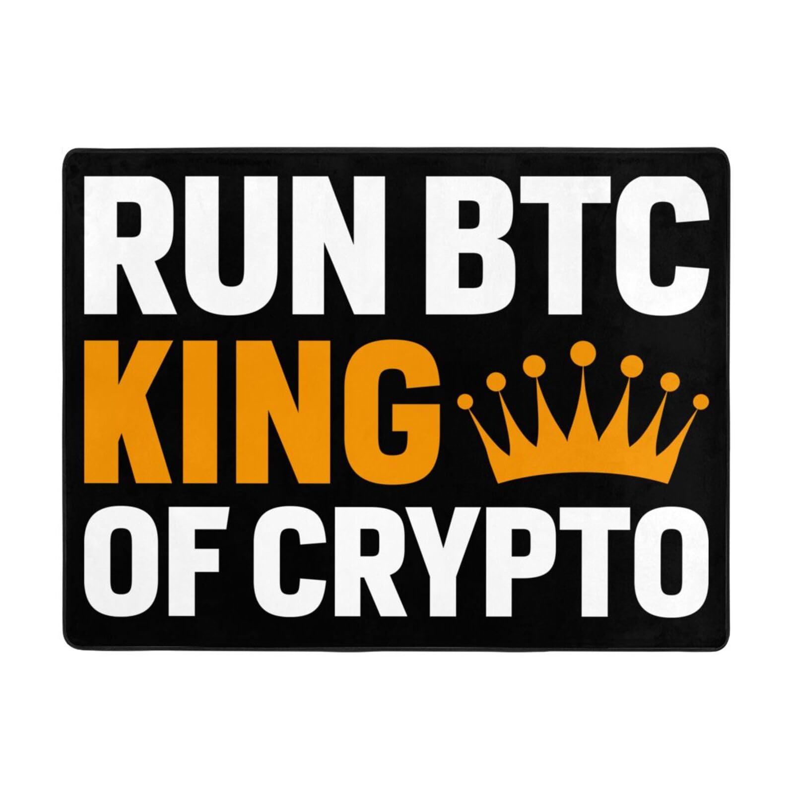 Amazon.com: Run BTC King of Crypto Area Rug 63x48in Rugs for Living Room  Indoor Floor Non-Slip Rug Washable Large Rug Indoor Decorative Carpet Yoga  Floor Mat : Home & Kitchen