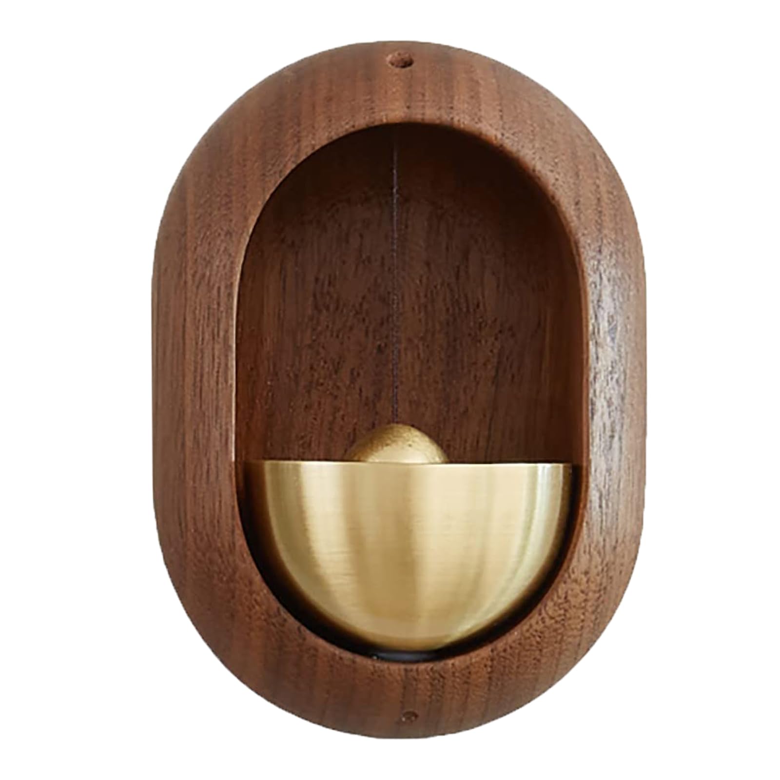 Quyifa Walnut Shopkeeper Bell For Door Opening, Doorbell For Entry, Hanging Bell For Home Office Store Door Alarm Bell And Decoration, Magnetic Wooden Doorbell (Walnut)