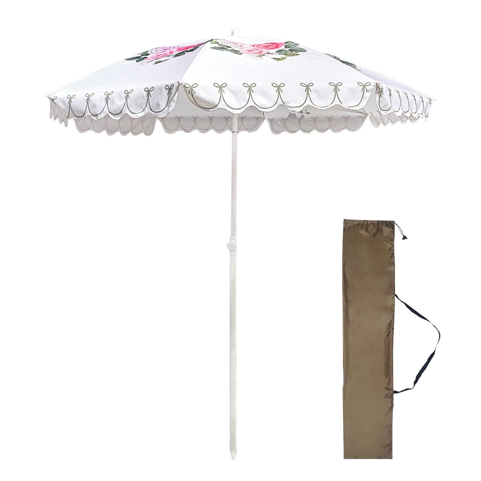 Sombrilla De Playa Plegable Y Inclinable,sombrilla Playa Antiviento Grande 200cm, Antiviento Sombrilla UPF 50+, Impermeable Sombrilla Portátil para Terraza Piscina Patio Café