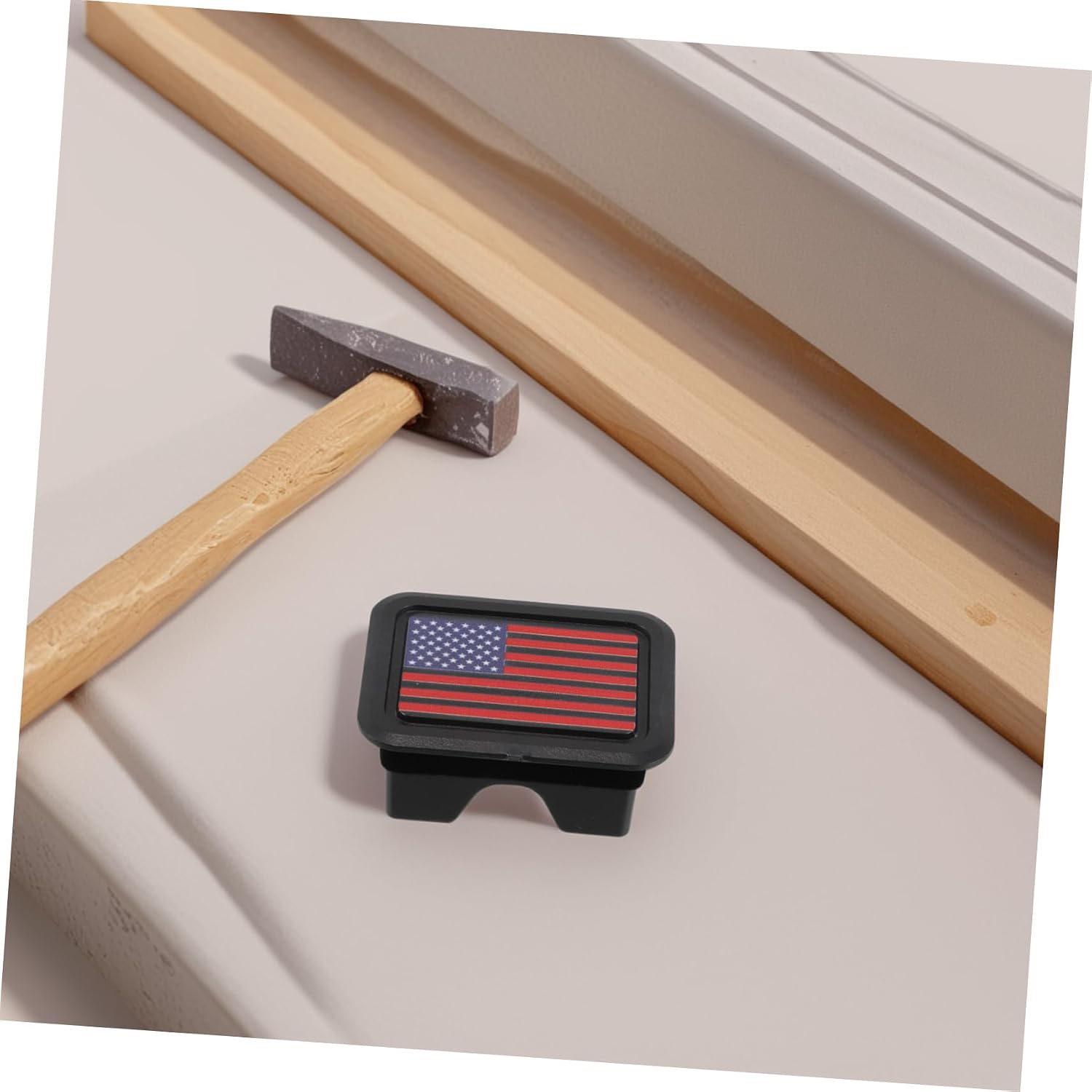 2pcs Patriotic Bed Rail Hole Covers for Ram Abs Decorative Tailgate Plugs Towing Accessories for Outdoor Transport