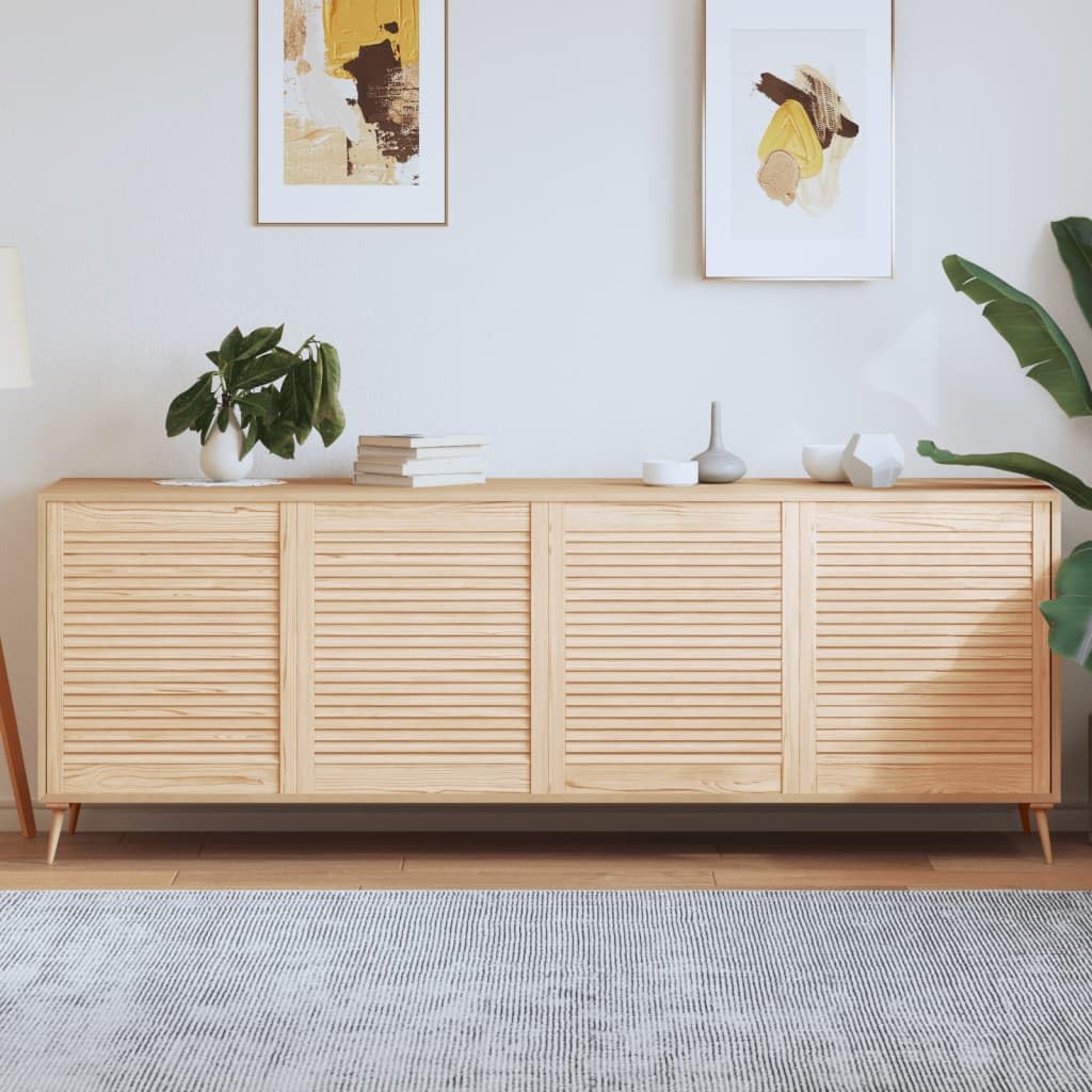 Genérico Puertas de Armario de Lamas 4 uds Madera de Pino 69x59,4 cm,Bricolaje,Accesorios de Bricolaje,Ferretería para armarios,Puertas de armarios,151132