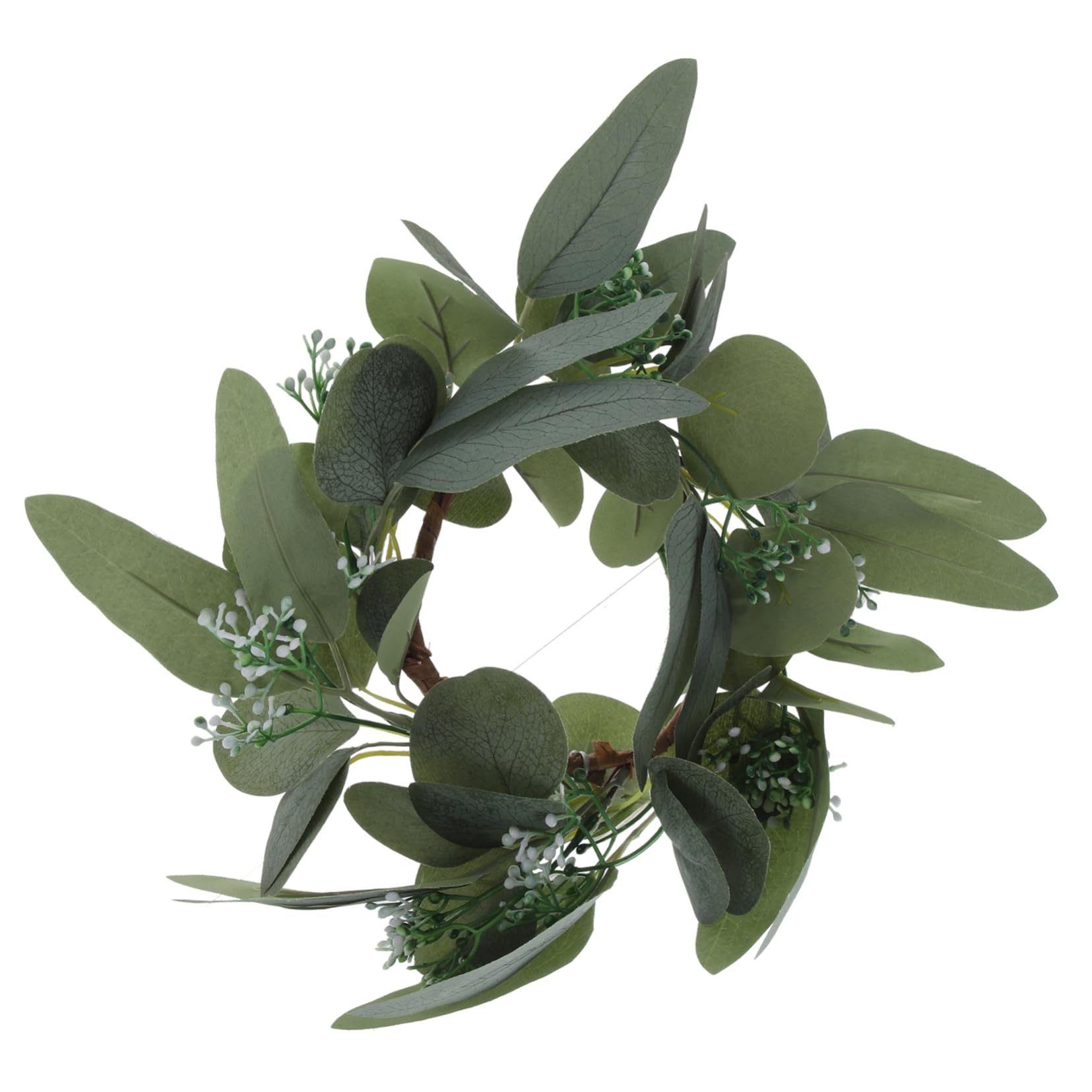 STOBAZA 5stücke Künstlicher Eukalyptus Kerzenkranz Wreath Für Festliche Tischdekoration Für Hochzeiten Weihnachten Besondere Anlässe Mit Lebhaften Farben Und Realistischen Blättern