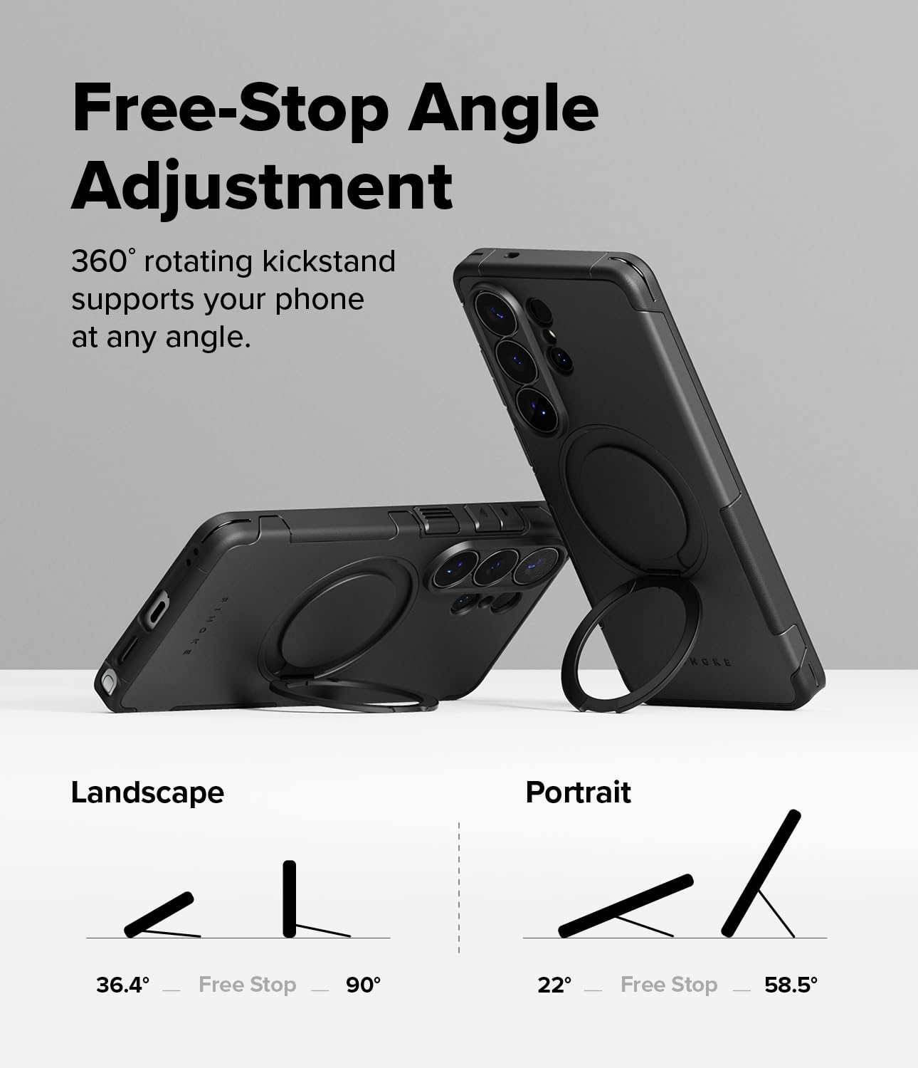 Ringke Pack de Funda + Protector Cámara para Samsung Galaxy S26 Ultra: Alles [Negro] + Camera Lens Frame Glass [2 Unidades]