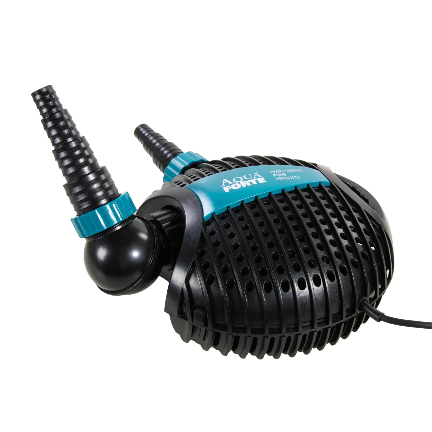 Bomba de estanque AquaForte O-18.000, 220 vatios, caudal máximo de 17,5 m3/hora, altura máxima de 6 m, longitud de cable de 10 m, motor asíncrono, bombea partículas de suciedad de hasta 6 mm