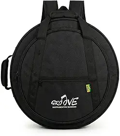Bag Tripla Pratos 22 Groove Super Luxo Nylon 600D Impermeável Divisórias Espuma Alta Densidade