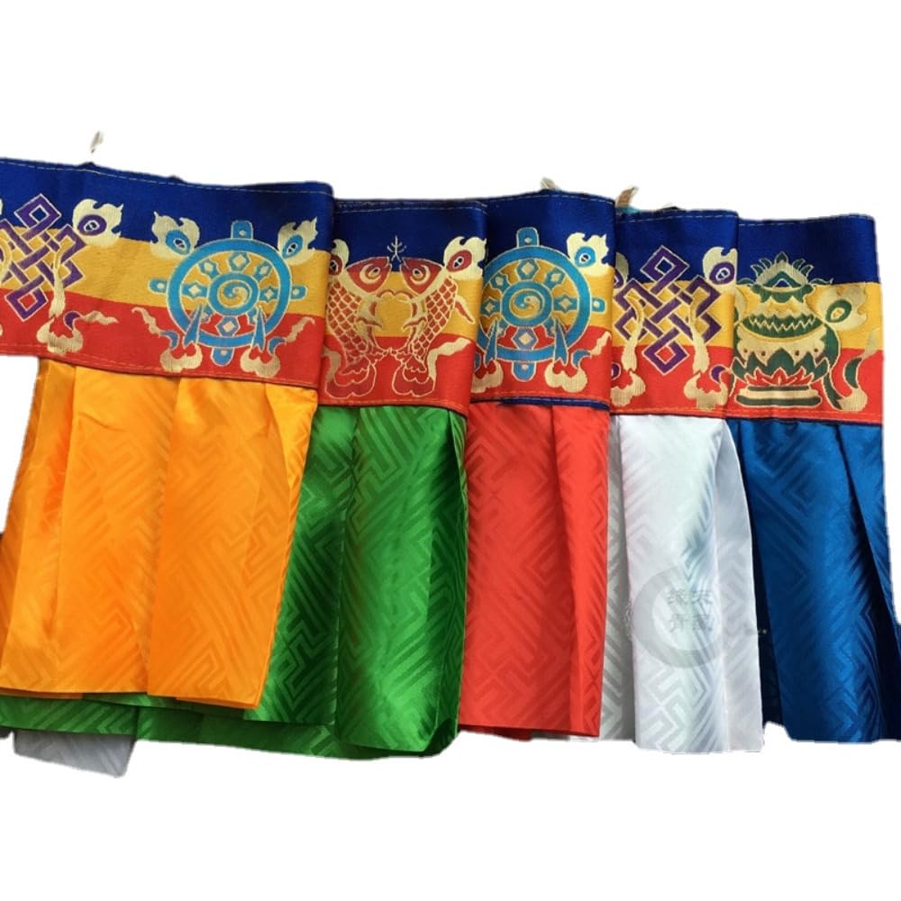 GGFFJ 470cm Hanging Decorations Curtains Buddhist Temples Tibetan Style Eight Auspicious