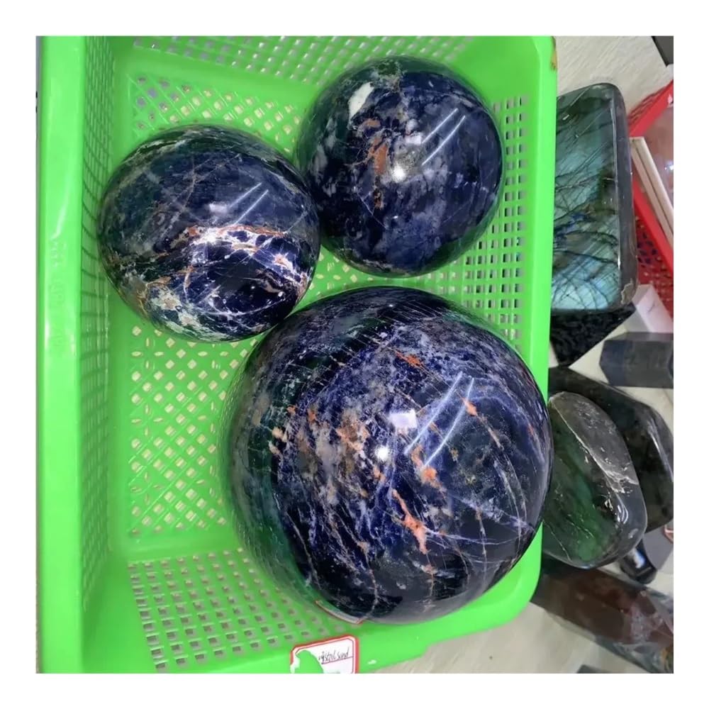 1 pièce de à,3 kg billes sodium bleues, polissage minerai cristal quartz bleu