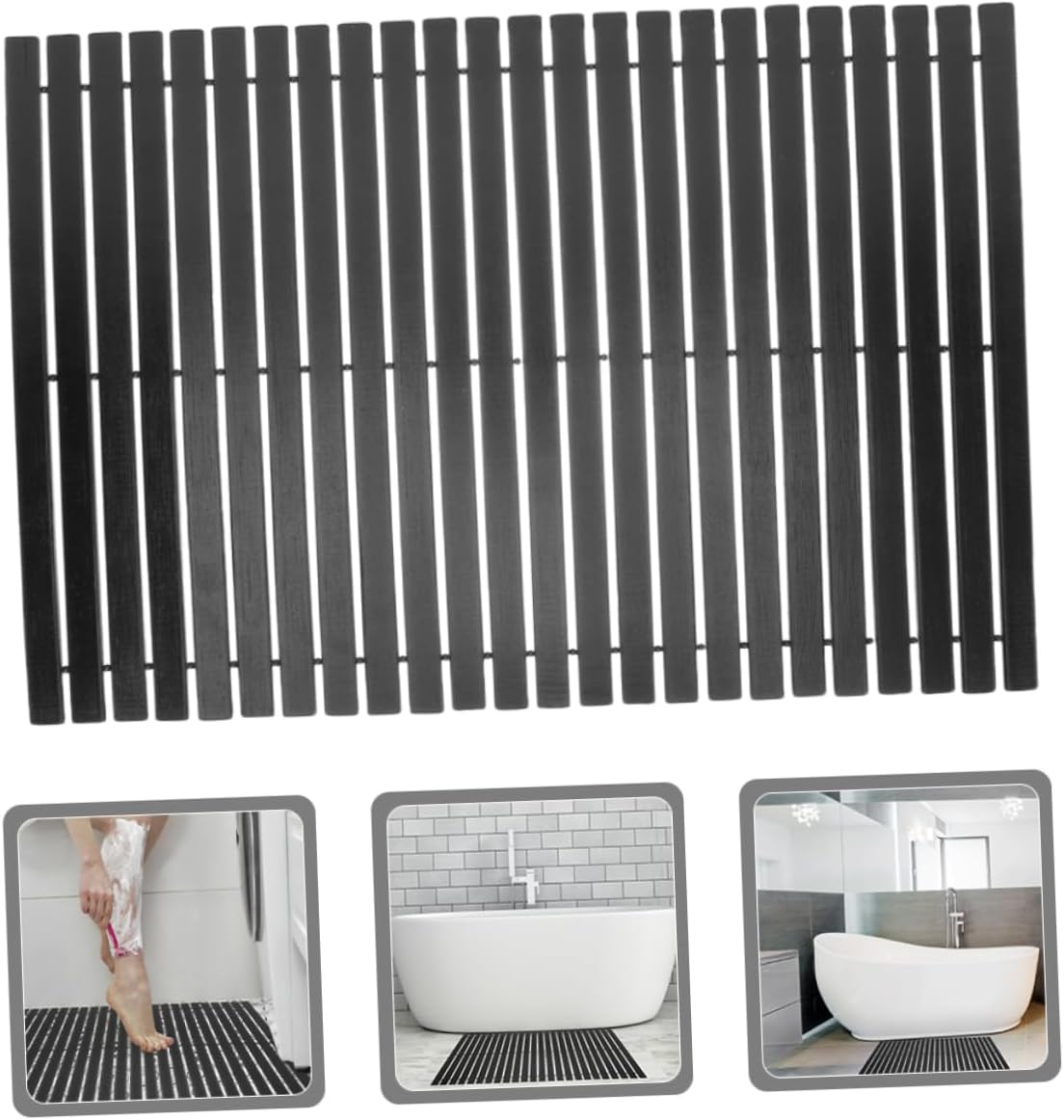 Bath Tub Mat Bamboo Material Service Non Slip Bath Mats for Shower Bathroom Shower Pad