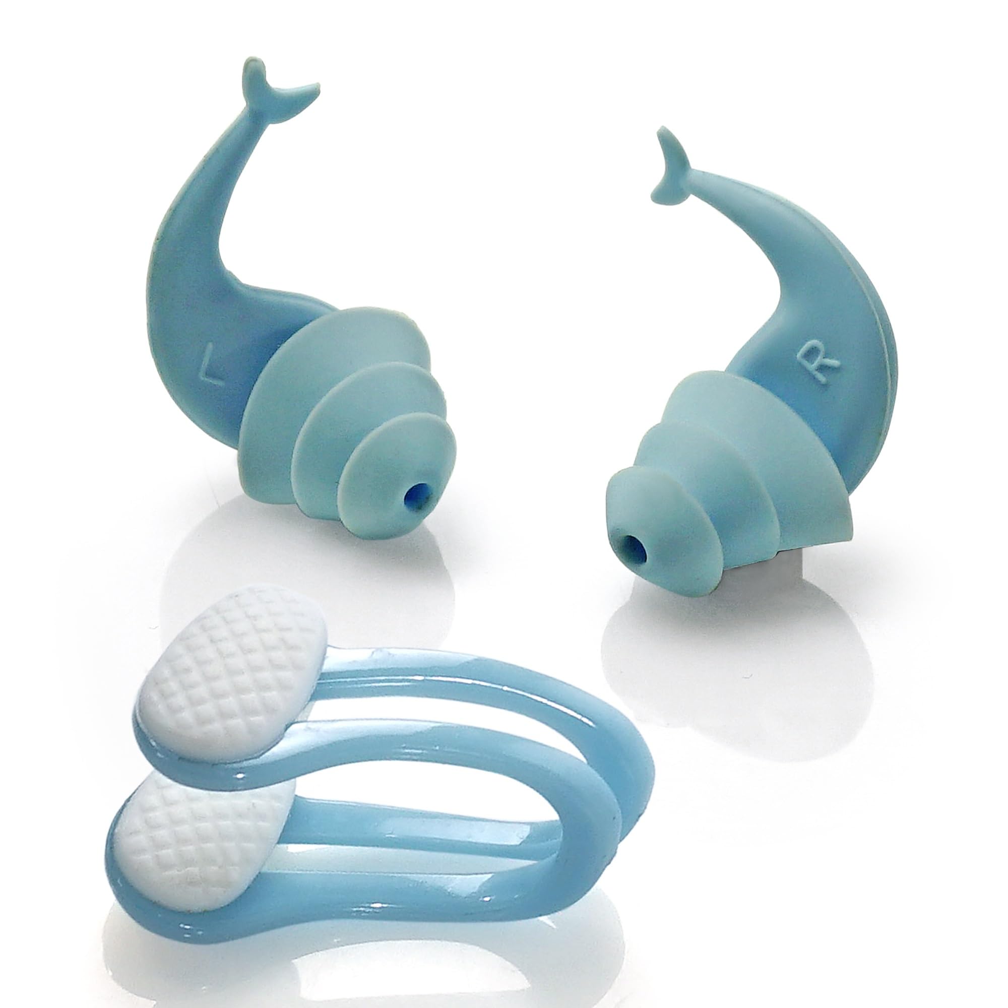 Swim Time Log Silicone Ear Plugs for Swimming, Ear Covers for Adults, Best Waterproof Protection Pool Accessories, Keep Water Out Plugs, Tapones para