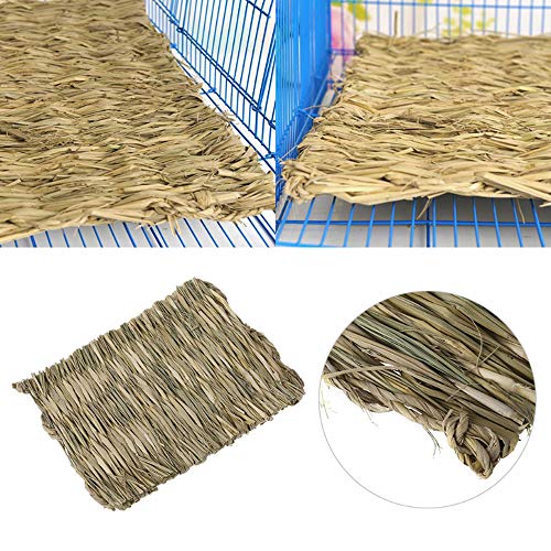 Hamiledyi Grass Mat Woven Bed Mat for Small Animal Bunny Bedding(Pack of 3) by Hamiledyi - Used condition - Image 4