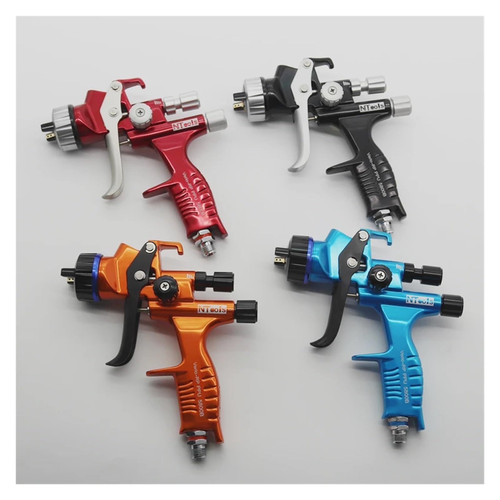 Pistola pulverizadora de 1,3 mm con regulador Aire y Filtro, Pistola Pintura, a Base Agua, aerógrafo, Profesional(Black)