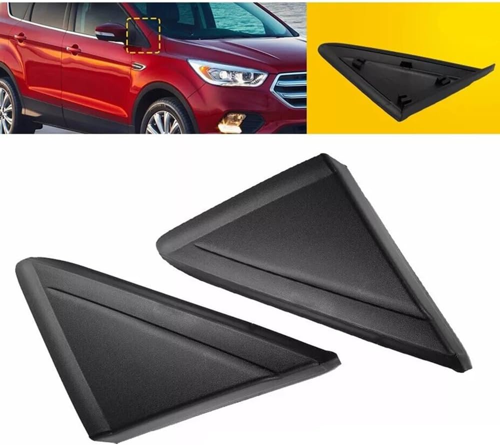 1 Pair Car Rearview Triangle Molding Cover Trim for Ford Escape 2013 2014 2015 2016 2017 2018 2019 (1 Pair)